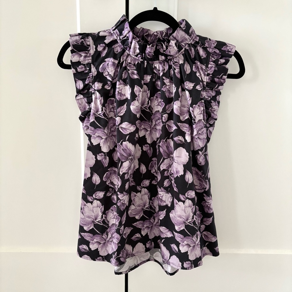 Christy Lynn Floral Ruffle Sleeve Top